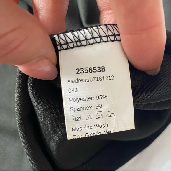 Black Dress w Sheer Polka Dot - Picture 7 of 7